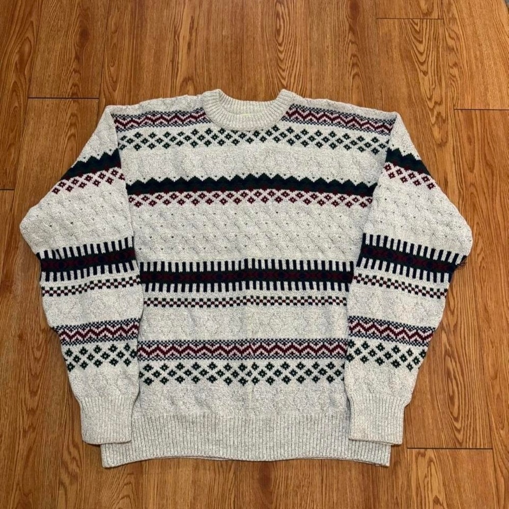 Saint John's Bay‎ Men's Sweatshirt Vintage 90s Grandpa Cozy Size XL Tall